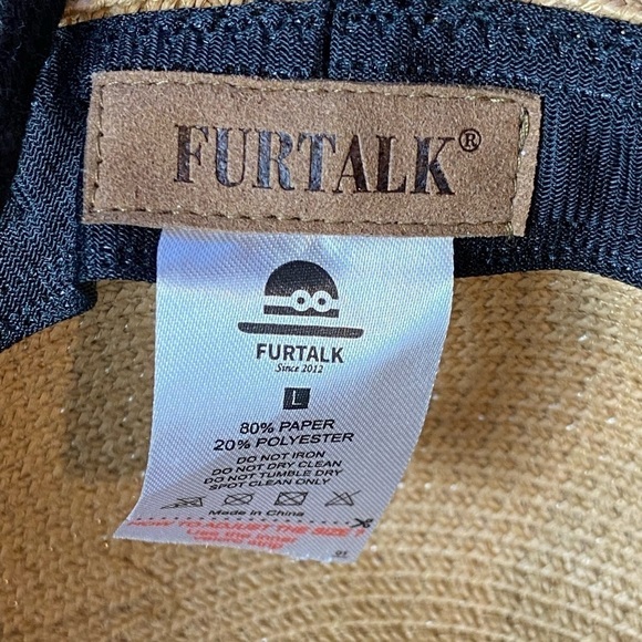 Furtalk Paper Blend Wide Brim Sun Hat Women's Medium - Picture 5 of 11